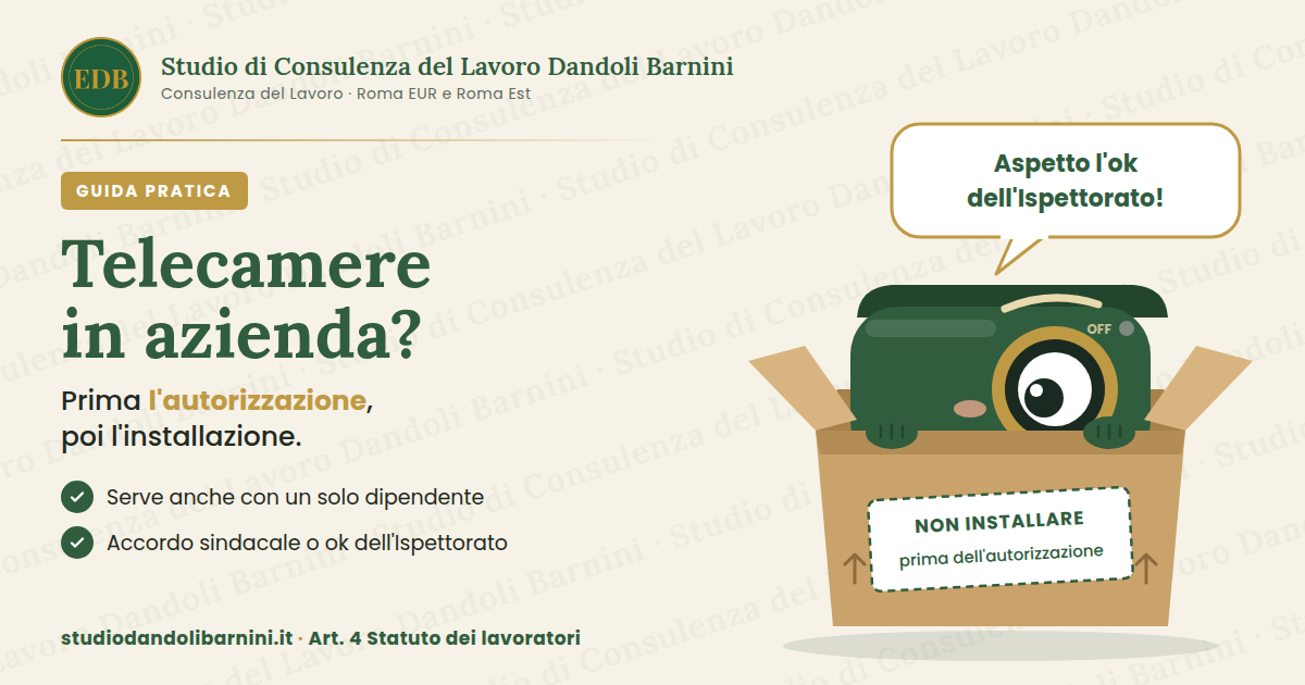 Videosorveglianza in azienda: autorizzazione e passaggi